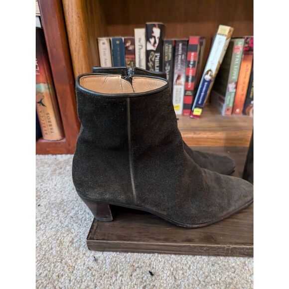 Via Spiga Womens Suede Zip Up Ankle Booties Boots Brown Size 9 - Picture 2 of 7